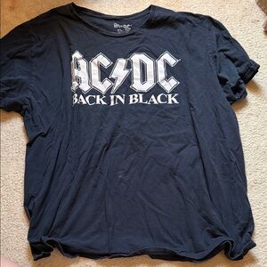 AC/DC Back in Black Tee - Dark Blue